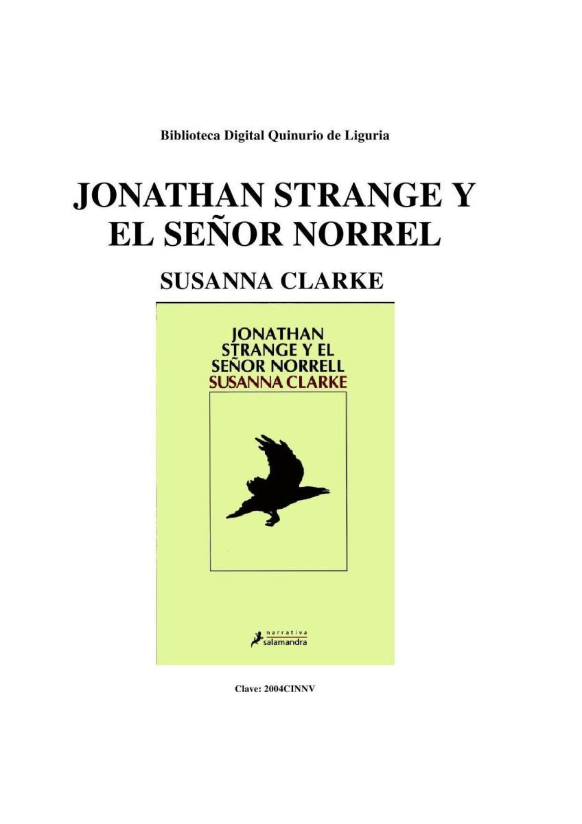 Portada de Jonathan Strange y el señor Norrell